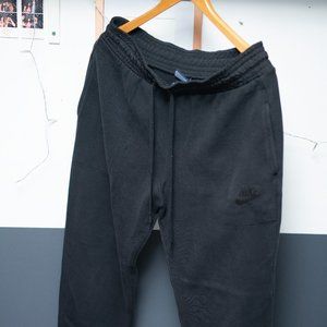 Black Nike Fleece Cuffed Jogger- L